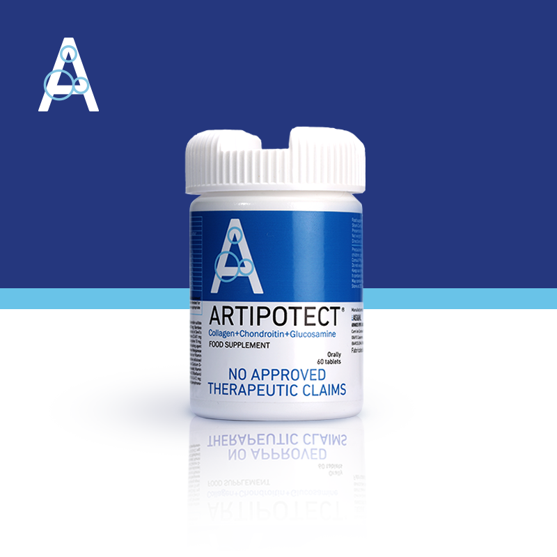ARTIPOTECT – Collagen Hydrolysate (500 mg) + Chondroitin Sulfate (280 mg) + Glucosamine Sulfate (140 mg) + Vitamins, Minerals, & Amino Acids