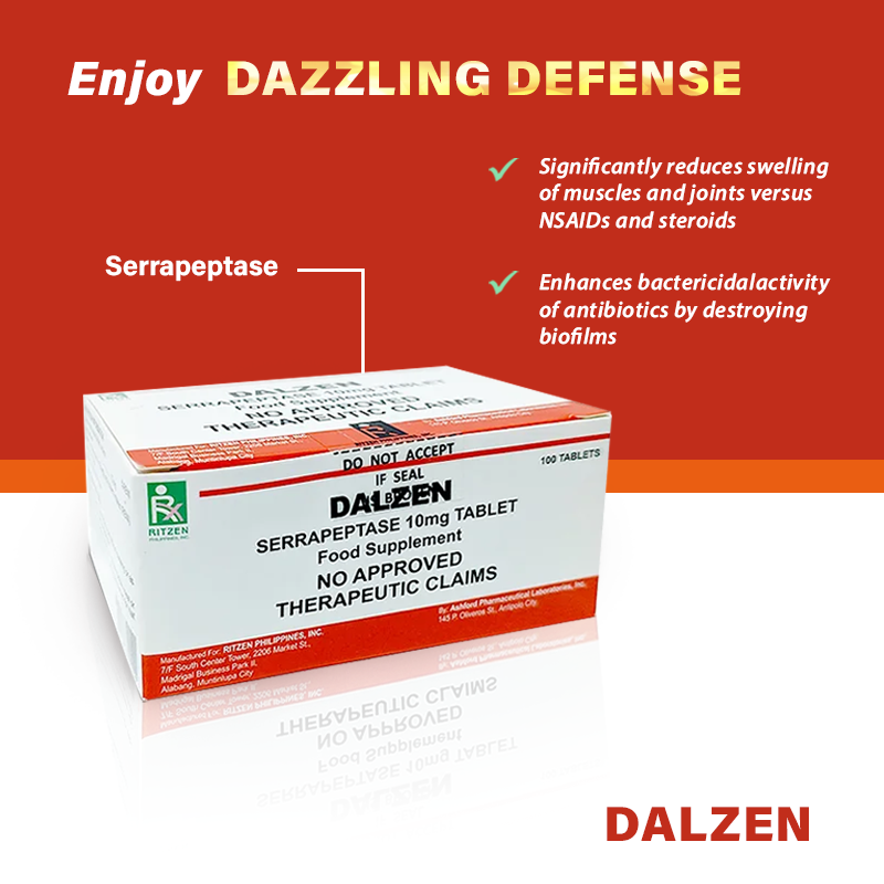 DALZEN Serrapeptase 10mg 100 Tablets