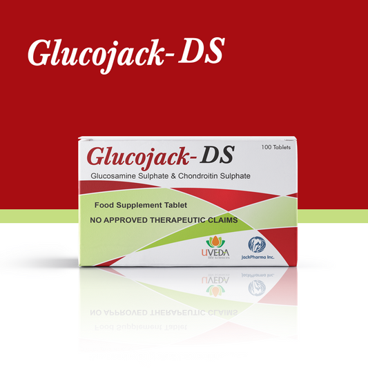 GLUCOJACK-DS Glucosamine Sulphate +  Chondroitin Sulphate 620mg + 420mg 100 Tablets