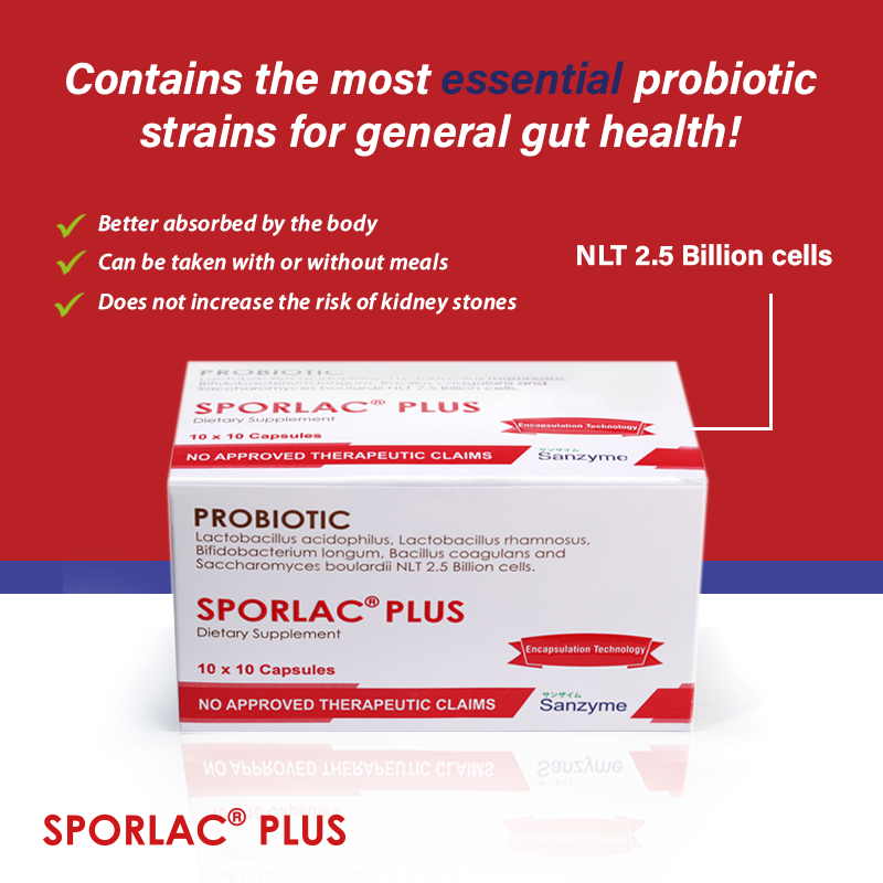 SPORLAC PLUS Probiotic Food Supplement 100 Tablets