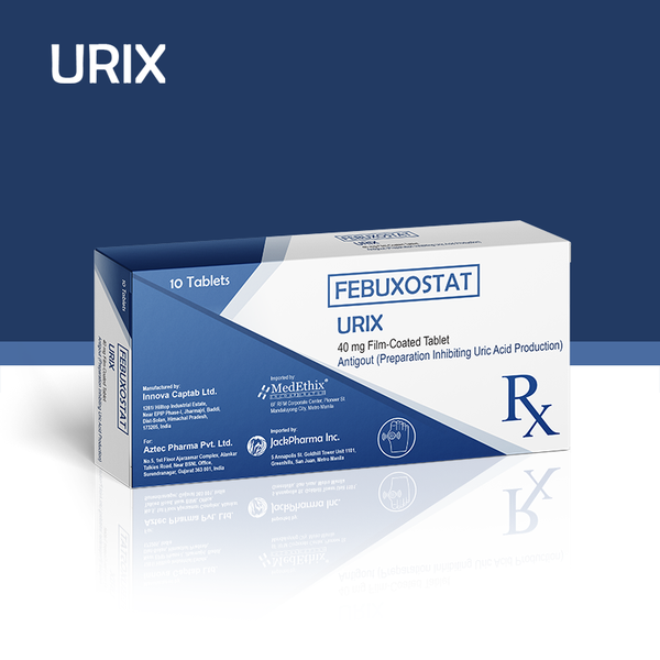 URIX Febuxostat 40mg 10 Tablets [PRESCRIPTION REQUIRED] – jackpharma.shop